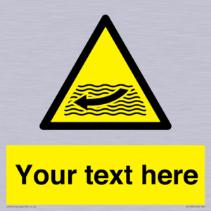 Custom Warning strong river flows